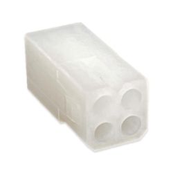 Male .062" Pin & Socket Receptacle Housing, 4 Circuits, 2x2